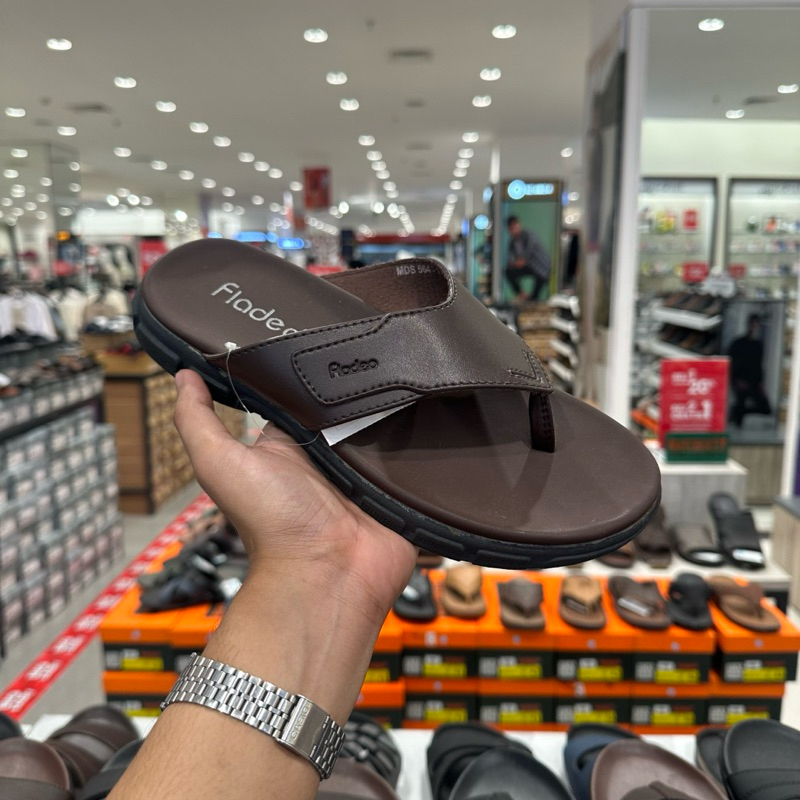 Fladeo Sandal jepit pria kulit super empuk (100% ORIGINAL STORE)