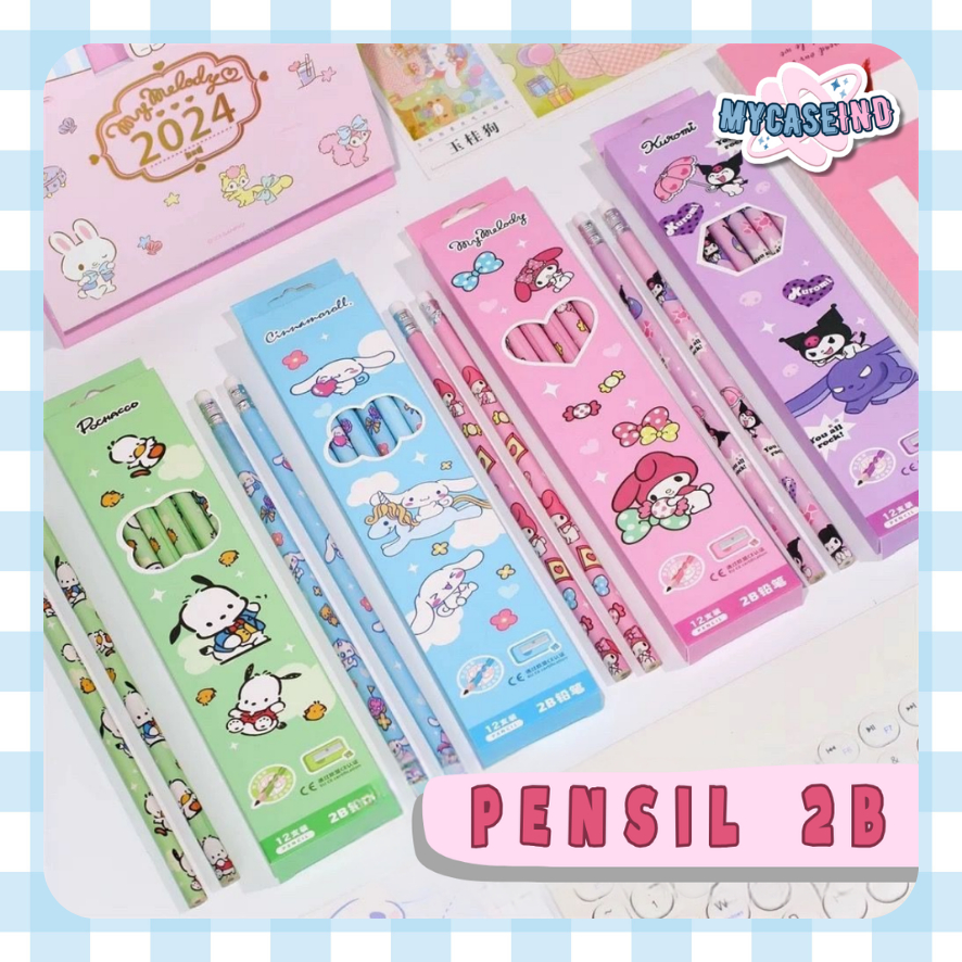 

[ATK] Pensil 2B karakter kartun lucu isi 1 lusin (12 pcs) (2)