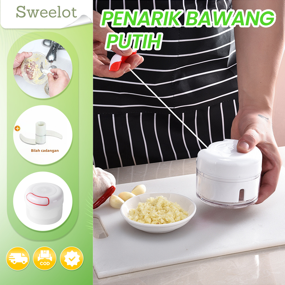 Alat Penumbuk Bawang Putih Mini Rumah Tangga Pemotong Sayur Manual Kecil Dapur Penumbuk Bawang Putih