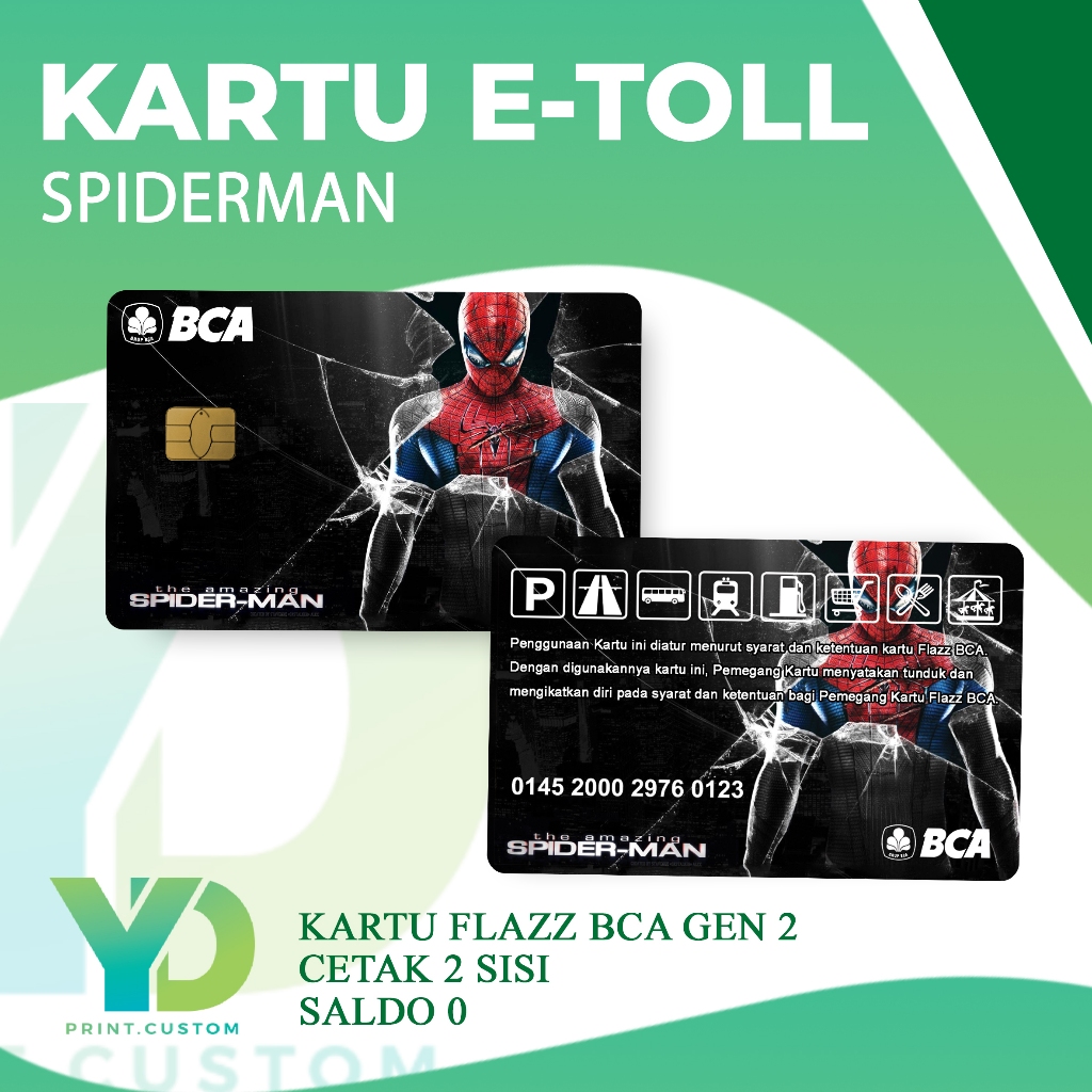 FLAZZ BCA GEN 2 SUPORT NFC SPIDERMAN