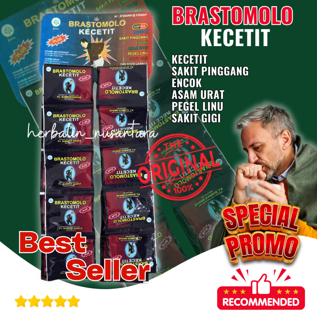 

Brastomolo Kapsul Asam Urat Original 20 Sachet Asli 100%