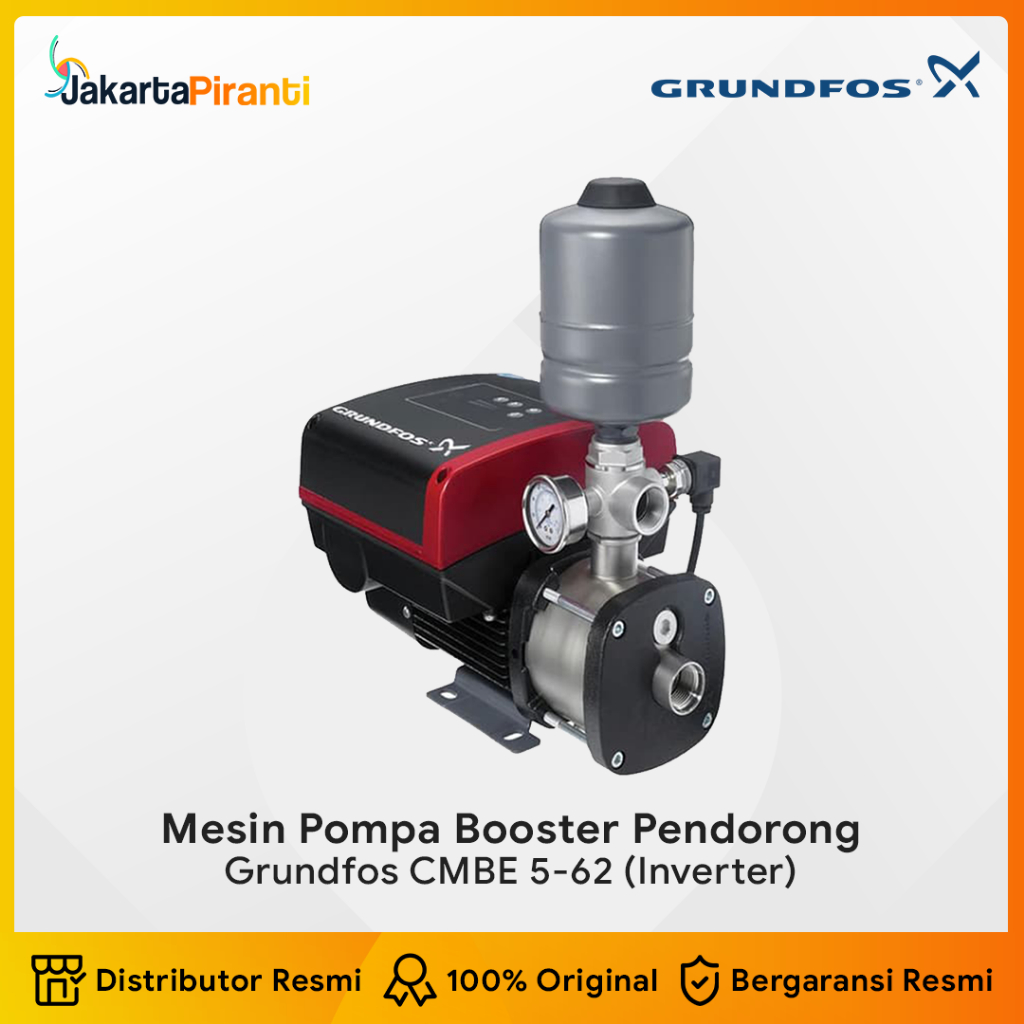 Mesin Pompa Pendorong Booster Pump Inverter Grundfos CMBE 5-62