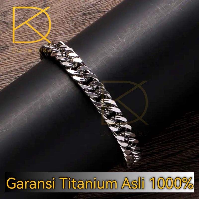Gelang Pria Wanita  Anti Karat  Rantai Silver Perak Emas Asli Rante Cowok Cewek