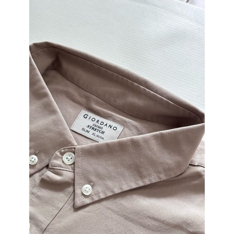 GIORDANO MEN’s LONGSLEEVE OXFORD SHIRT - Kemeja Giordano