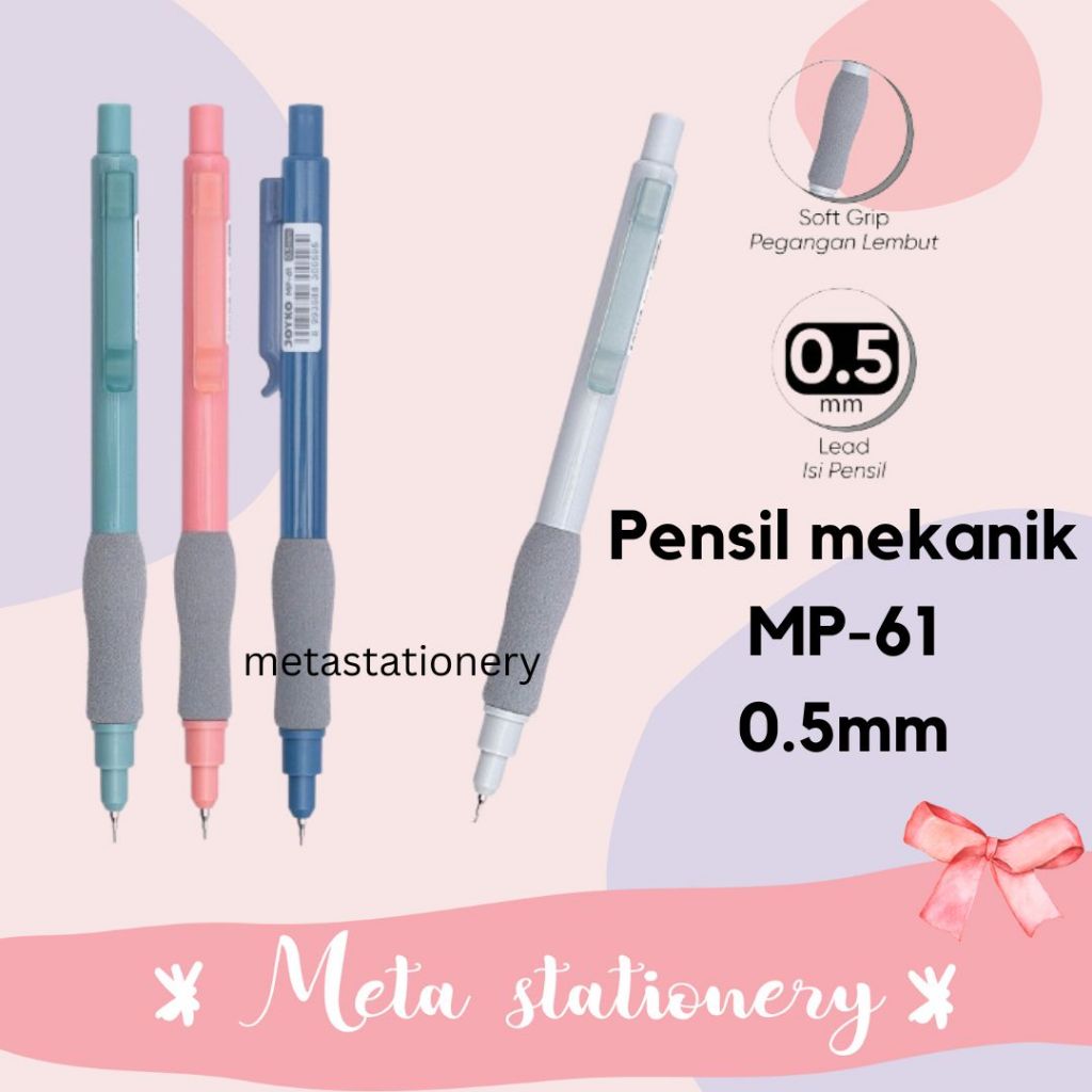 

Mechanical Pencil / Pensil Mekanik Soft Grip Joyko MP-61