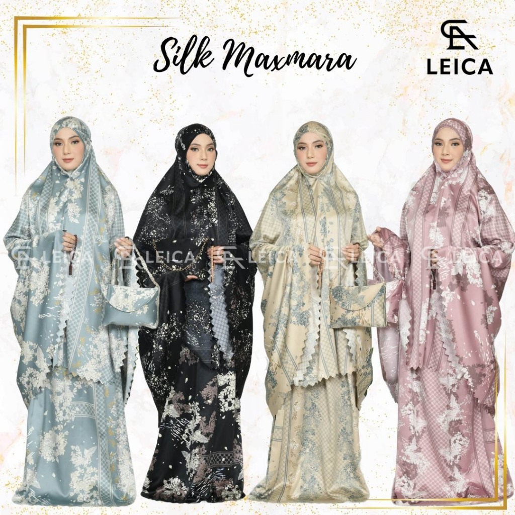 Mukena Dewasa Laser Cut Jumbo Motif Luxury Silk Maxmara Terbaru