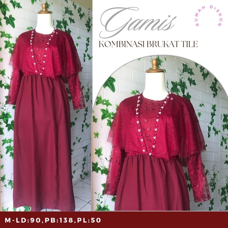 Gamis Kombinasi Brukat