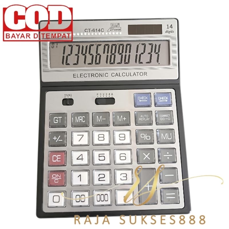 

Ag Kalkulator SDC-614-C Tombol Besar Mika 14 Digit 2 Power Kalkulator CT