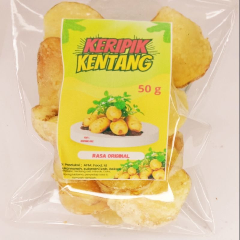 

KERIPIK KENTANG ORIGINAL 50 GRM / CEMILAN KEKINIAN / SNACK GROSIR / CEMILAN TERLARIS