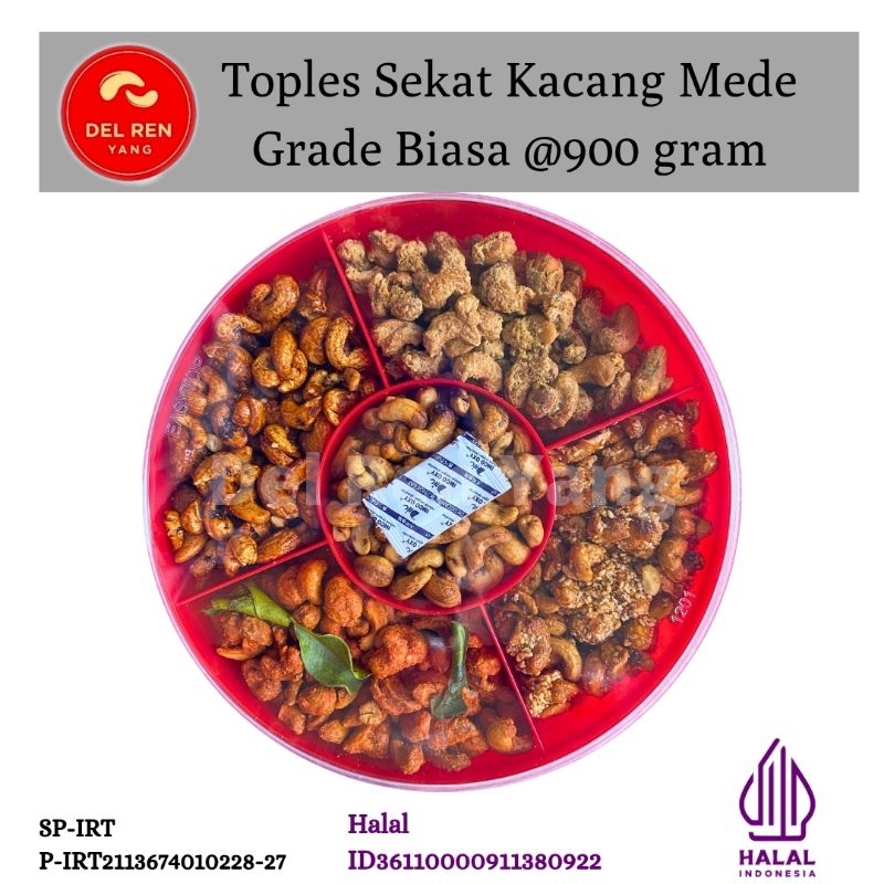 

Toples Sekat 5/6 Kacang Mede Grade Biasa @900 gram