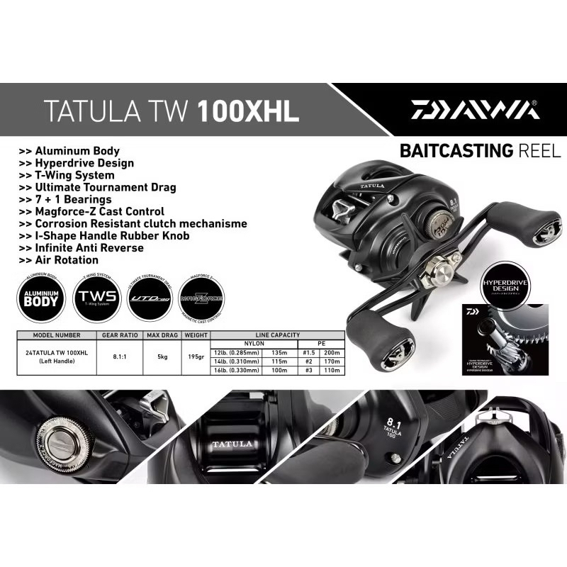 Reel Daiwa TATULA TW 100 XHL 2024