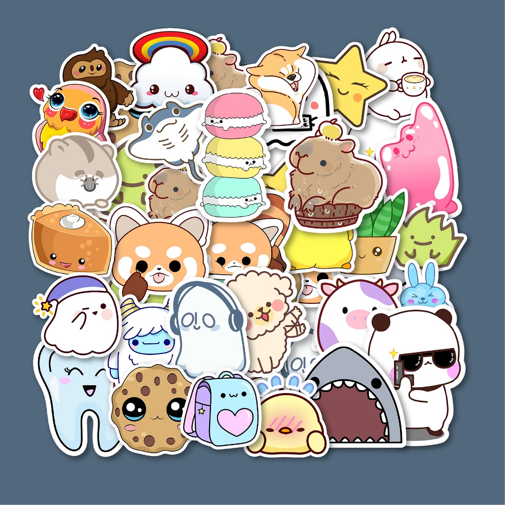 

STICKER PACK CUTE ANIMAL LUCU | TAHAN AIR | CUTTING | HELM LAPTOP KACA KOPER CASING HP