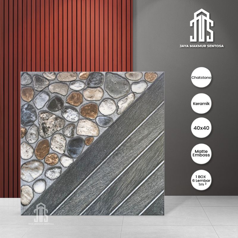 Keramik Lantai Motif Batu Chadestone 40x40