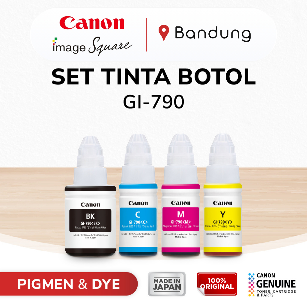 Tinta Original Canon 790 1 SET B,C,M,Y - Tinta Canon G1010 G2010 G3010 G4010 - Tinta Printer Canon M