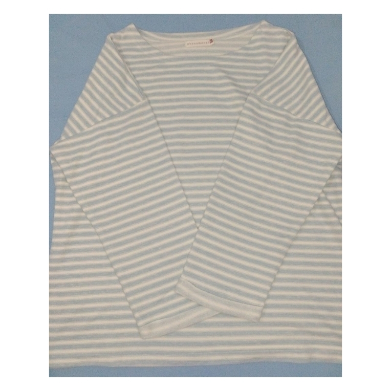 Kaos Garis-Garis Lengan Panjang