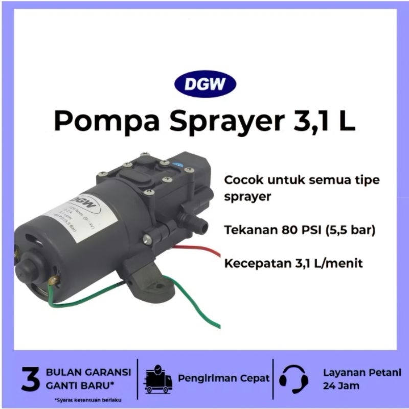 Dinamo Pompa Sprayer DGW Elektrik Original Tangki Semprot