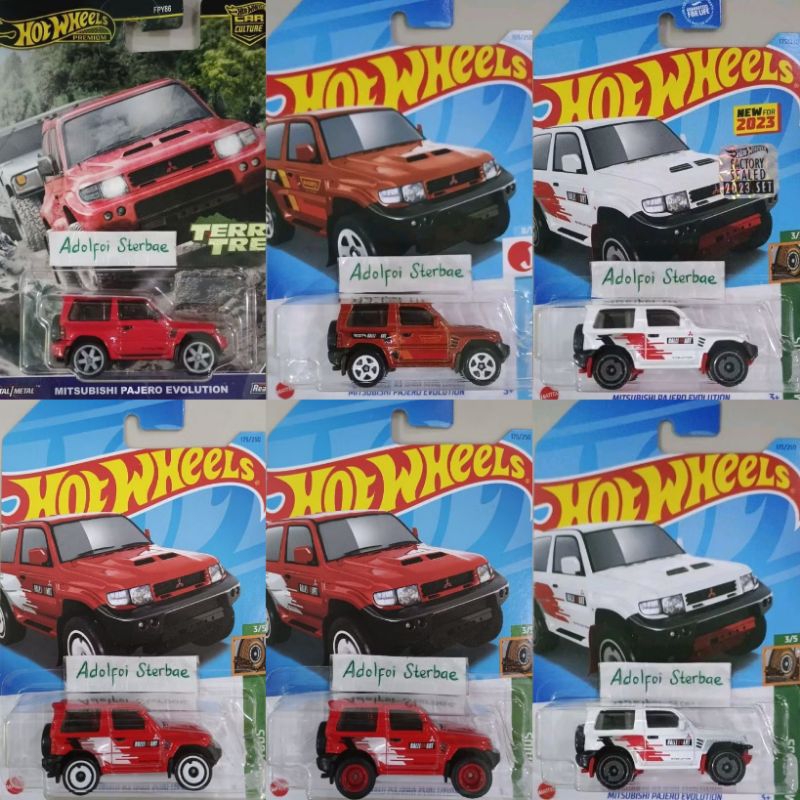 hotwheels hot wheels mitsubishi pajero evolution mud studs ralli art hw j-imports custom ban karet a