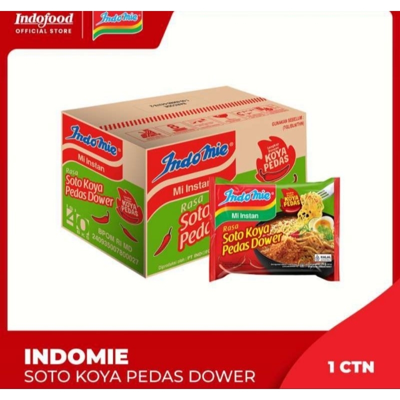 

Indomie Mie Instan Soto Koya Pedas Dower (1dus isi 40pcs)