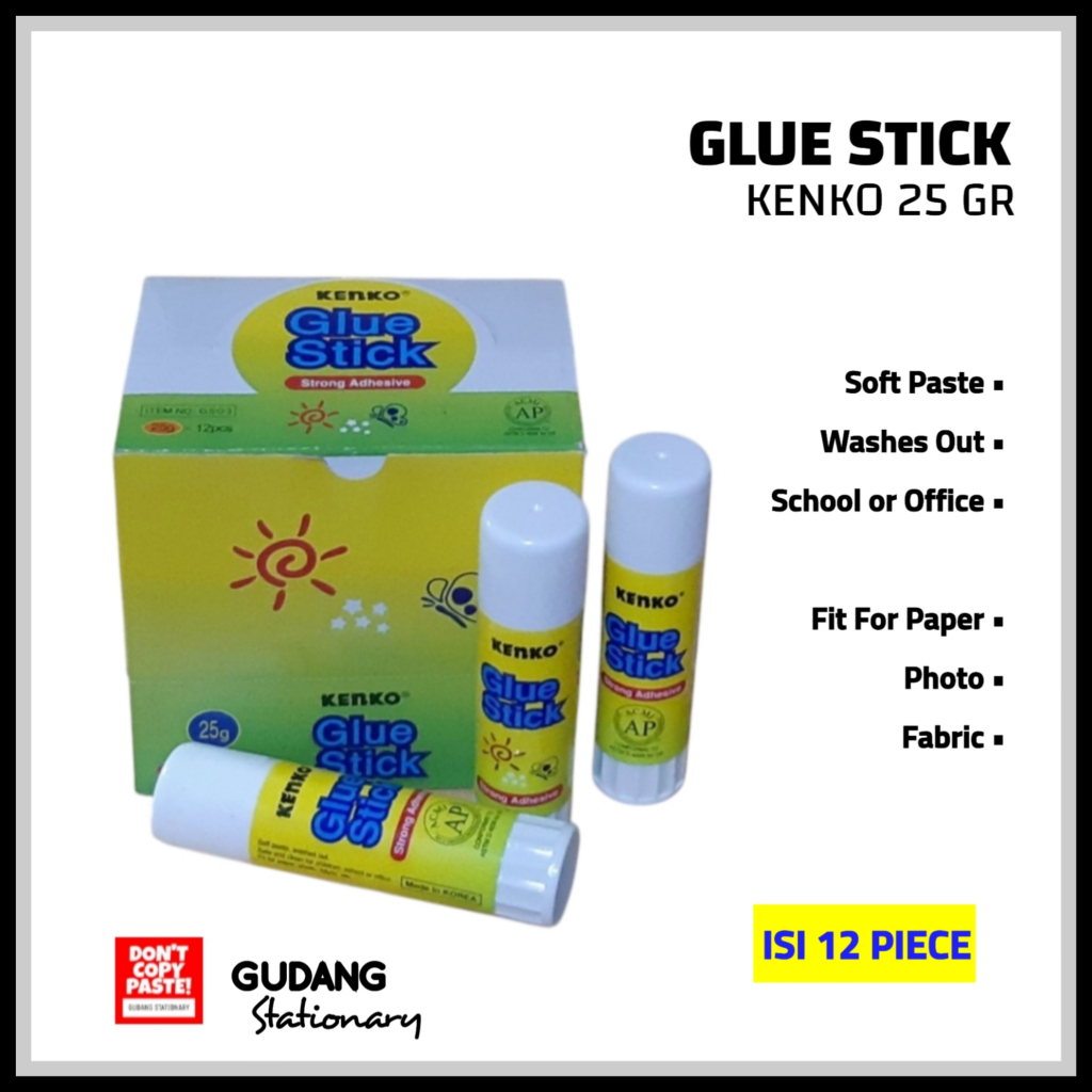 

Lem Stick | Glue Stick KENKO 25 Gram [ Isi 12 Pcs ]