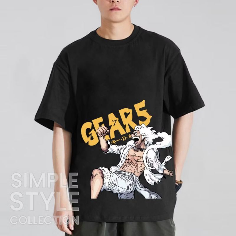 KAOS DISTRO HITAM JEPANG | BAJU KAOS PRIA WANITA | KAOS JEPANG LUFFY KUNING | DISTRO KAOS PRIA WANIT