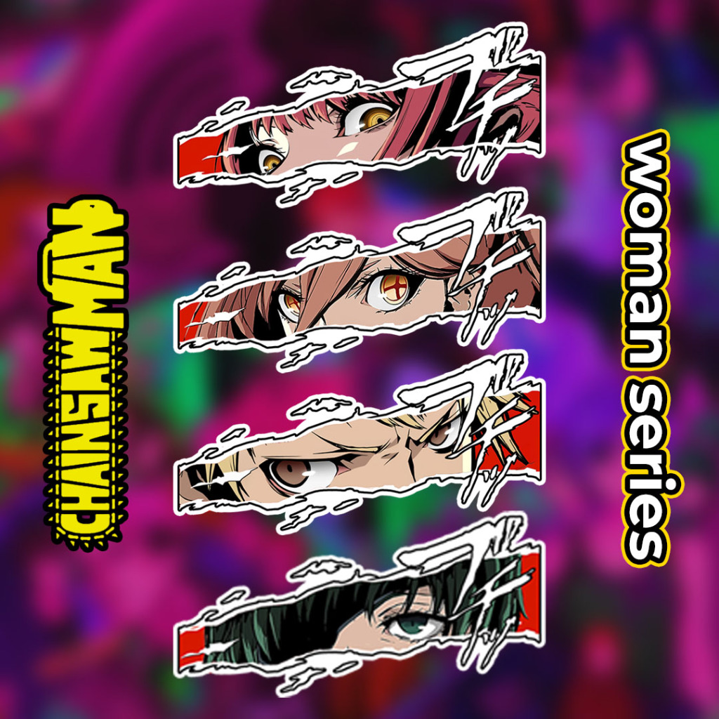 

Stiker Sticker Vinyl Waterproof Anime Chainsaw Man Seris 02