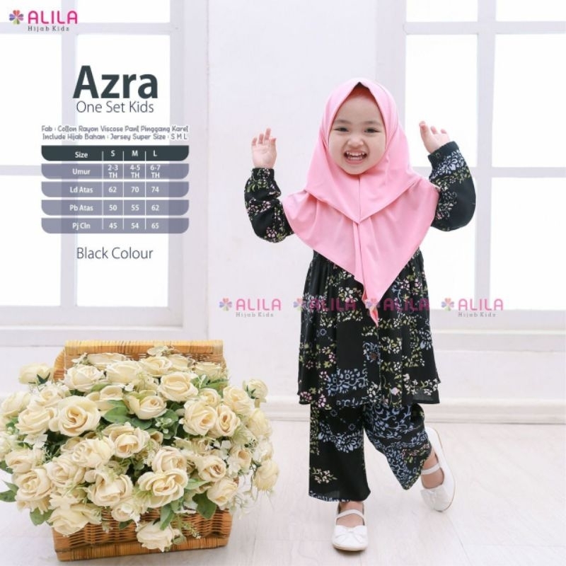 Azra One Set Kids by Alila Hijab||include hijab size S M L