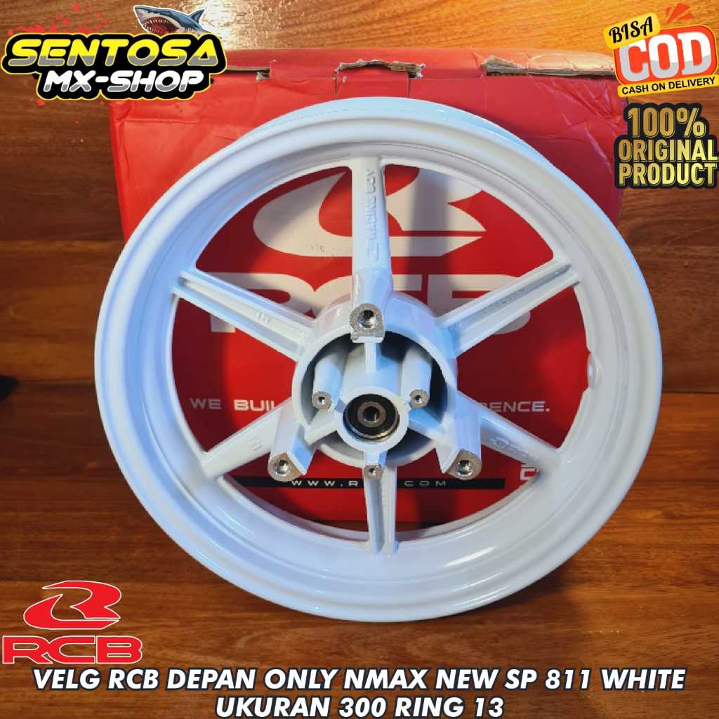 [ RCB ORIGINAL ] VELG RCB DEPAN ONLY YAMAHA NMAX NEW SP 811 WHITE/PUTIH UKURAN 300 RING 13 ORIGINAL