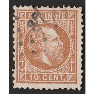 

A 11043 SATU BUAH PRANGKO NED INDIE KUNO KLASIK KING WILLEM PUNTSTEMPEL CAP DOT NUMBER 87 KODE KANTOR POS TOELOENGAGOENG