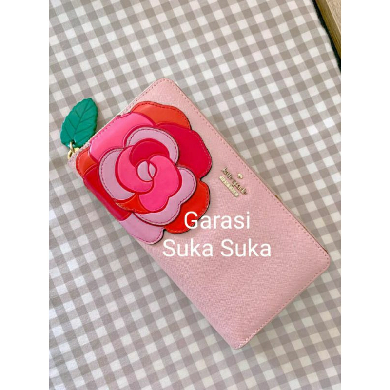 Dompet Wallet Kate Spade Original Preloved Authentic No KW Warna Pink Muda