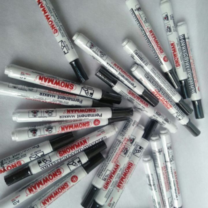 

SPIDOL SNOWMAN MIX PERMANEN & WHITEBOARD ISI 6PCS GROSIR MURAH
