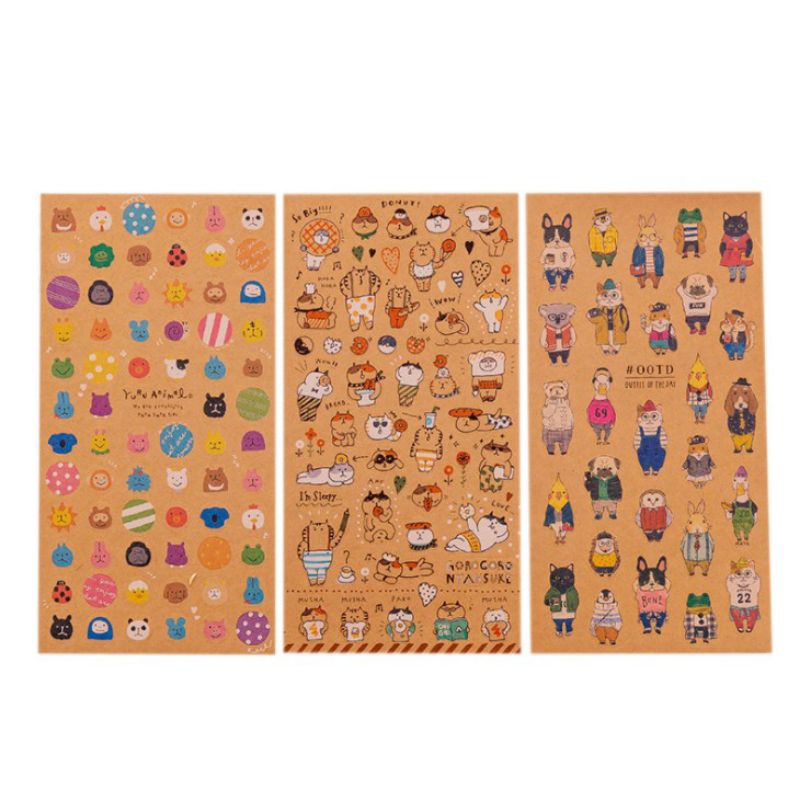 

Stiker Warna-warni Kucing / Stiker Kartun Korea untuk Scrapbook Dekorasi