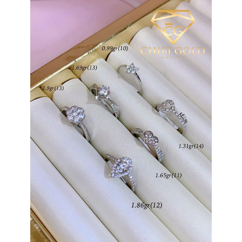 CHIBI - CINCIN EMAS PUTIH EMAS 750 KADAR 17K CINCIN CINCIN EMAS MATA 099169