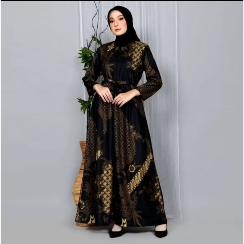 GAMIS BATIK KONDANGAN/DRES MODEL ABAYA SYAR'I/GAMIS BATIK MOTIF TERBARU