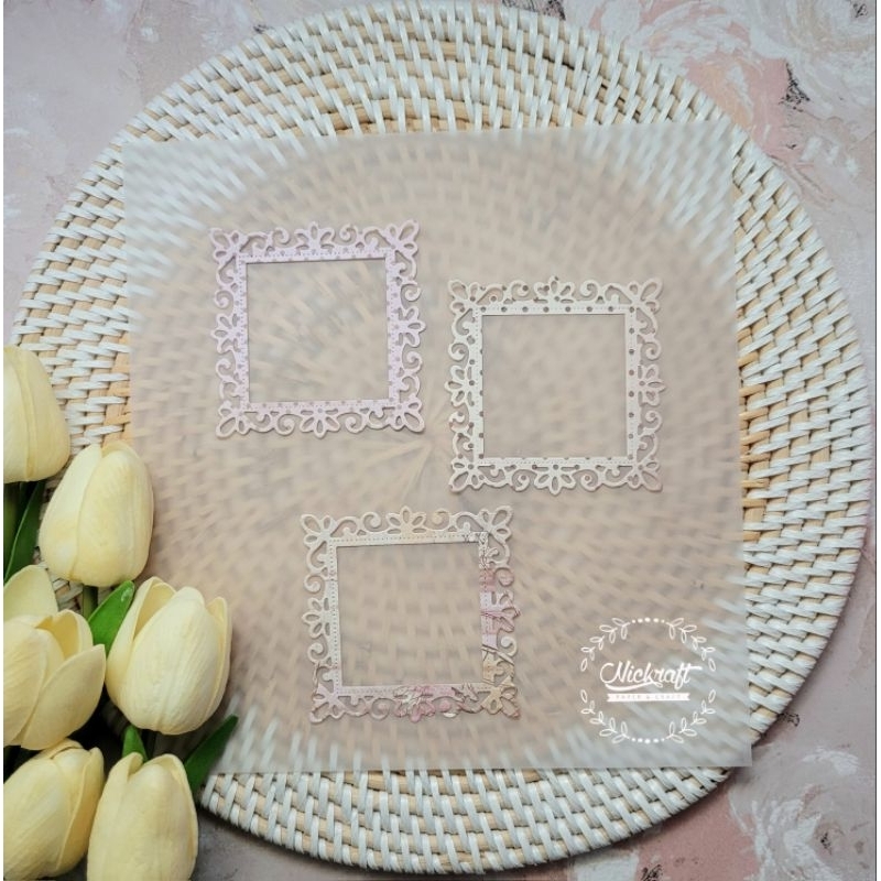 

DIE CUT FRAME KOTAK & OVAL UNTUK SCRAPBOOK JOURNALING