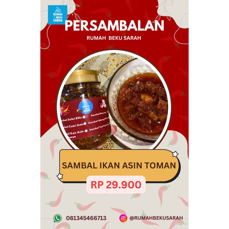 

Rumah Beku Sarah Sambal Ikan Asin Toman