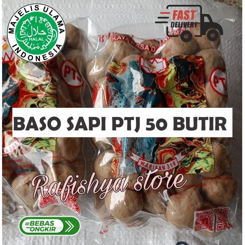 

Bakso sapi warisan PTJ isi 50 butir bakso segar