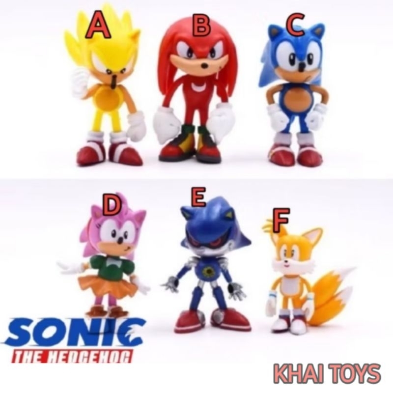 JUAL SATUAN/ECER  FIGURE SONIC THE HEDGEHOG TOPPER CAKE SONIK