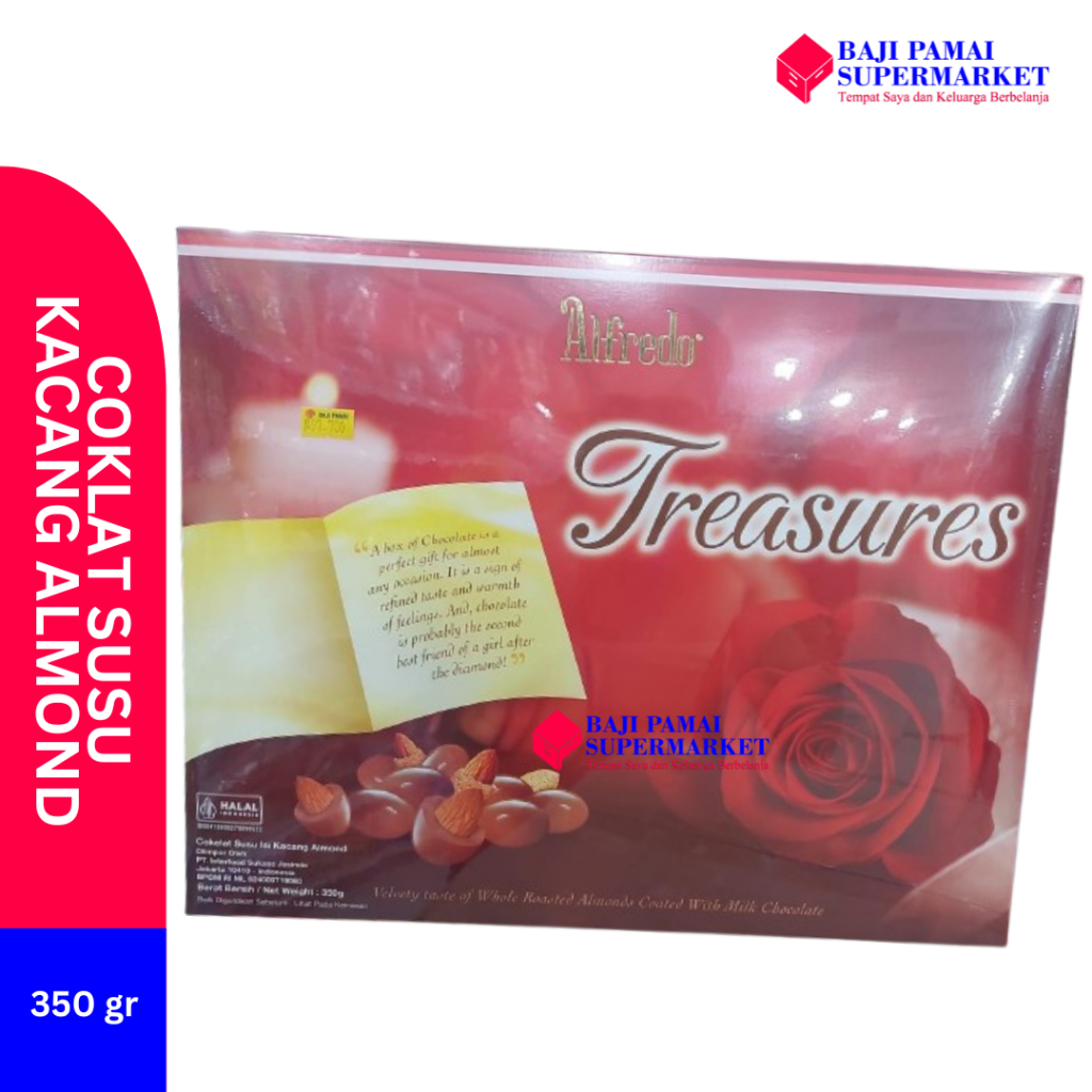 

Alfredo Treasures 350 gr COKLAT SUSU ISI KACANG ALMOND