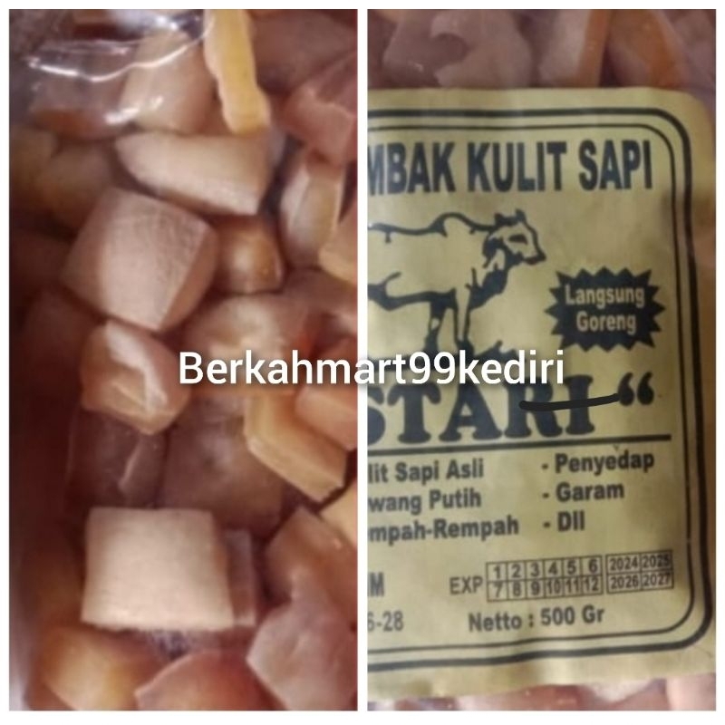 

Krecek rambak sapi kotak kemasan 500 gram
