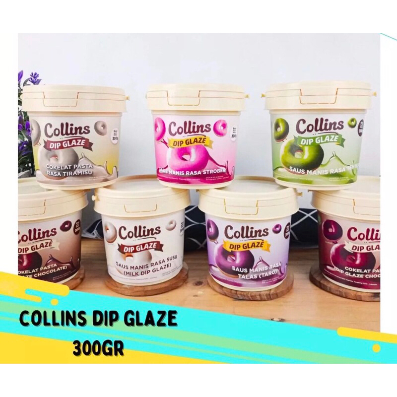 

Collins Dip Glaze 300gr - Topping Dipping Coklat Glaze Aneka Rasa HALAL