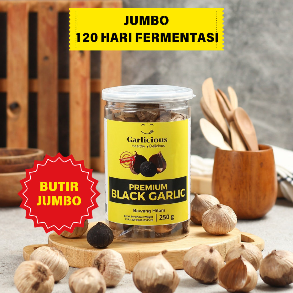 

Black Garlic Jumbo 120 Hari Fermentasi merek Garlicious