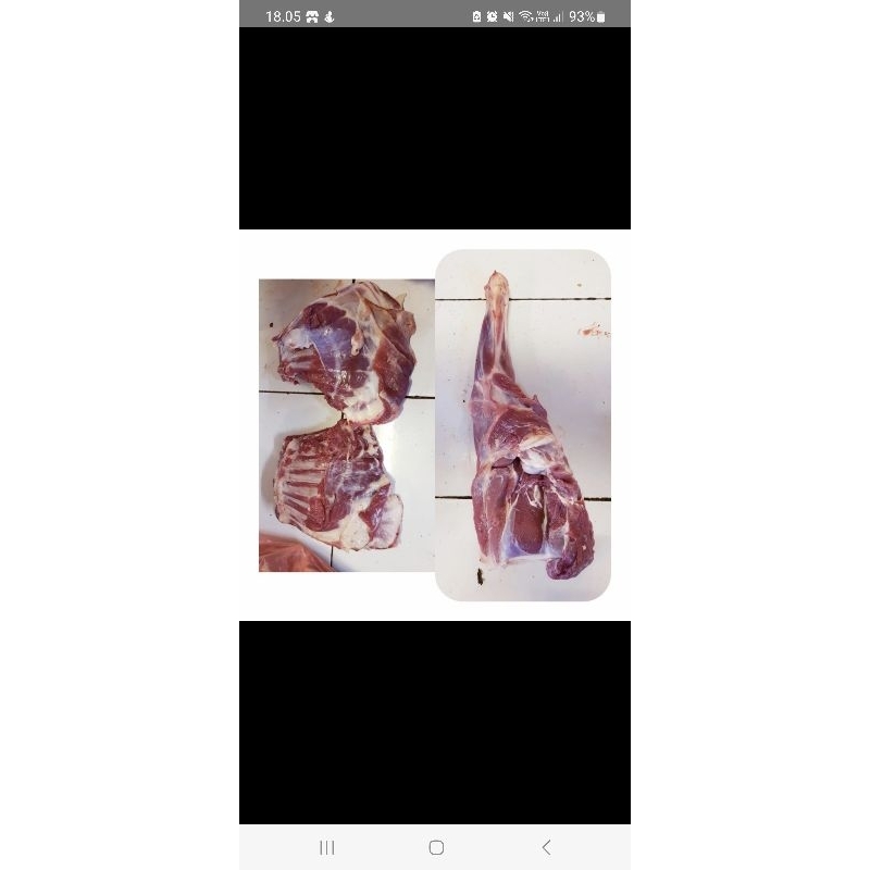 

paket paha depan dan iga kambing 2000 gram