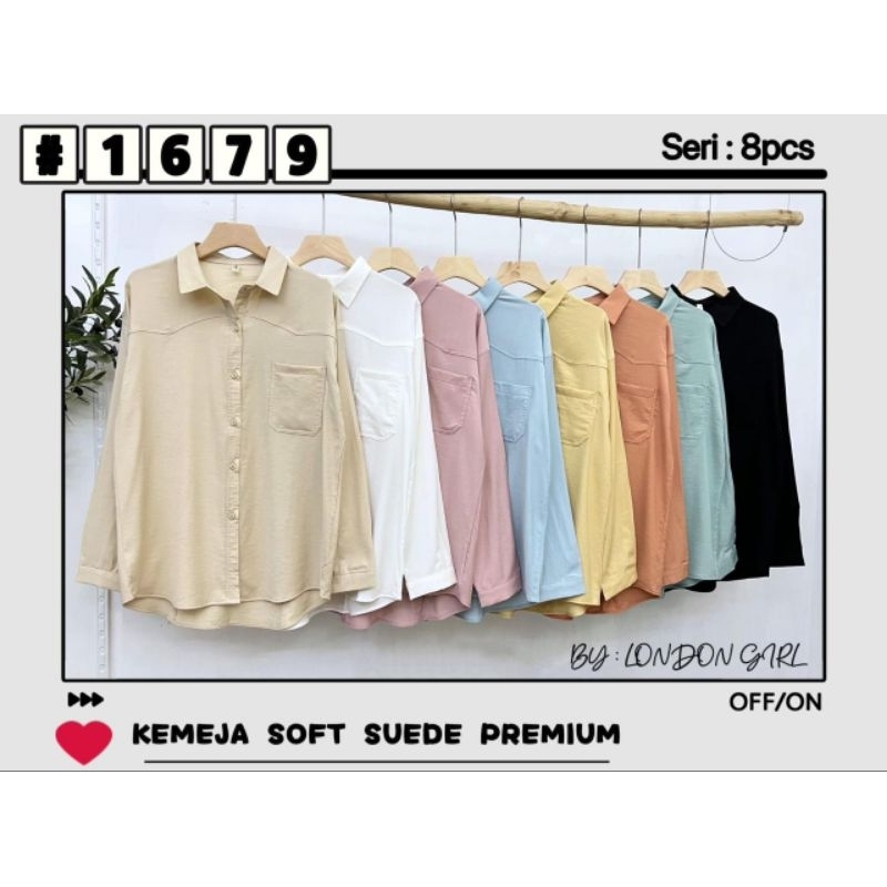 KEMEJA SOFT SUEDE PREMIUM IMPORT 1679