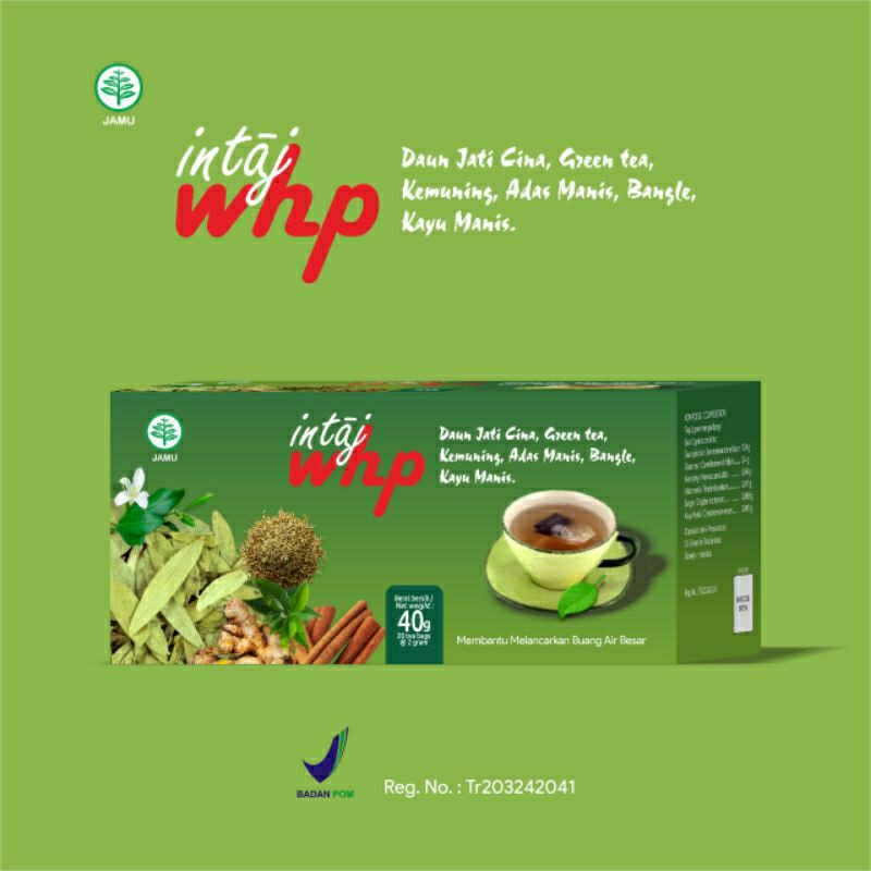 

Intaj Whp Daun Jati Cina Green Tea/Pelangsing alami