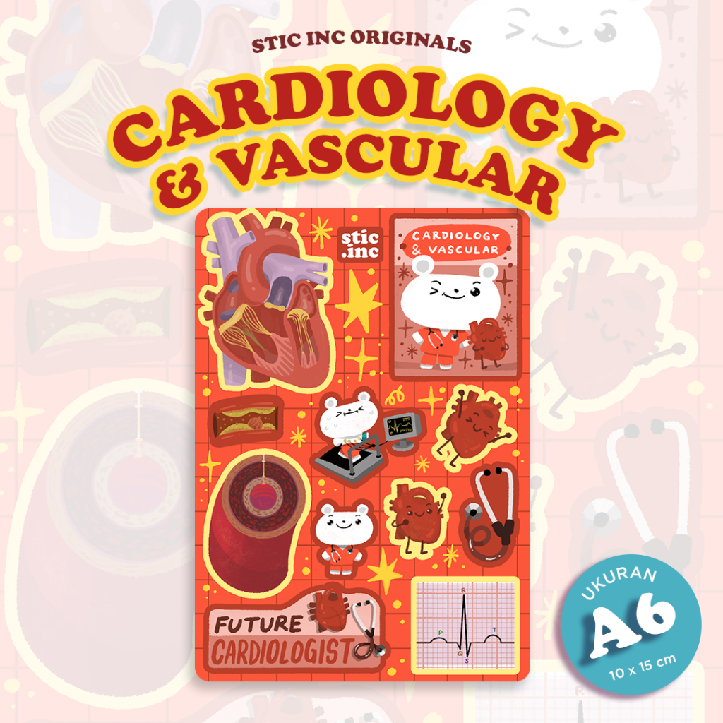 

Cardiology and Vascular Medicine - Stic.Inc Med Series - Stickersheet A6