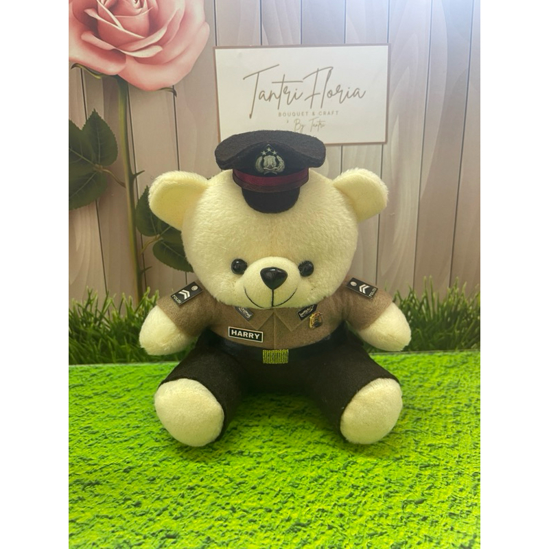 Boneka POLISI PDH MINI 15cm, free request nama & pangkat