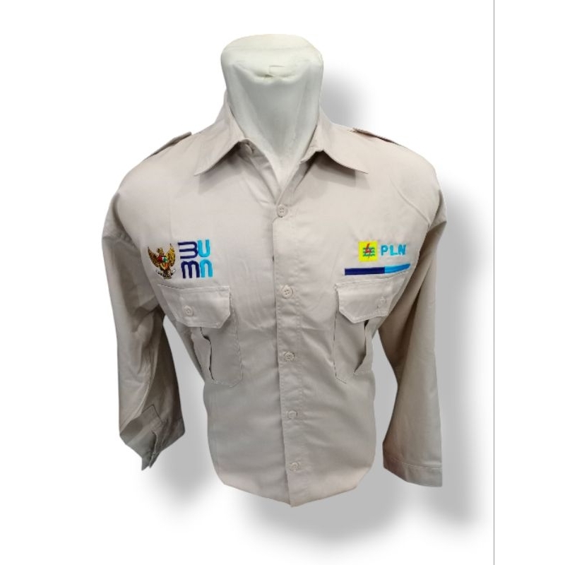 KEMEJA PLN. BAJU BUMN baju lengan panjang