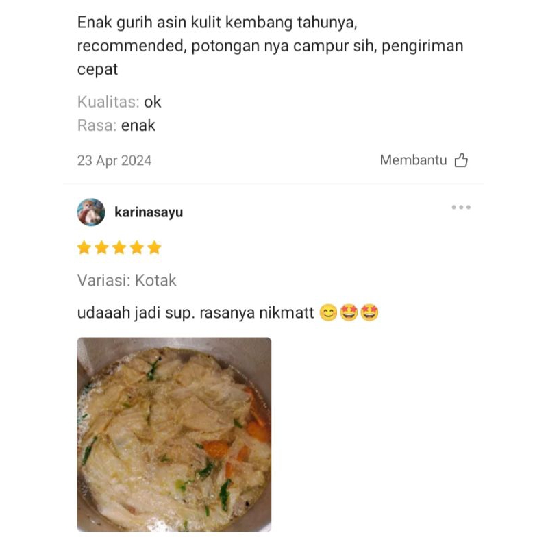

GRA Kulit Kembang Tahu Kering Patahan 1kg.25.