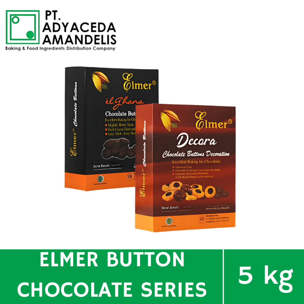 

ELMER CHOCOLATE BUTTON 5 KG / DECORA / ELGHANA