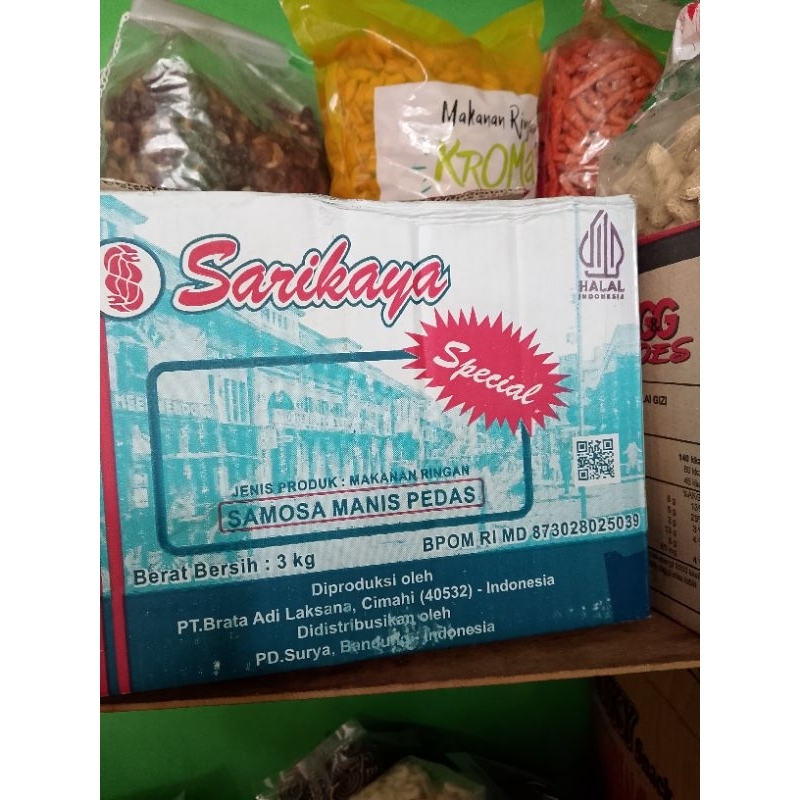 

samosa abon manis pedas(sarikaya kemasan 1000 gram
